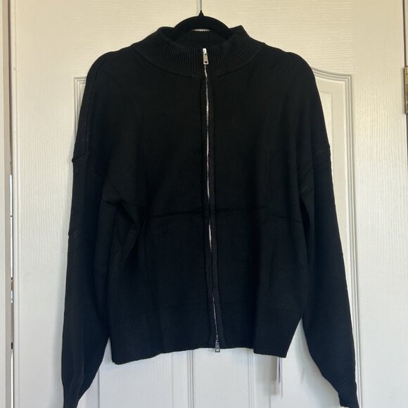 VIMPUNEC Fall Casual Cardigan Mock Neck Cardigan Black Small - Picture 5 of 10